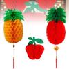 Очаровательные фонарики в виде ананасов и яблок, созданные для красочного декора на Счастливый Новый год и для празднований