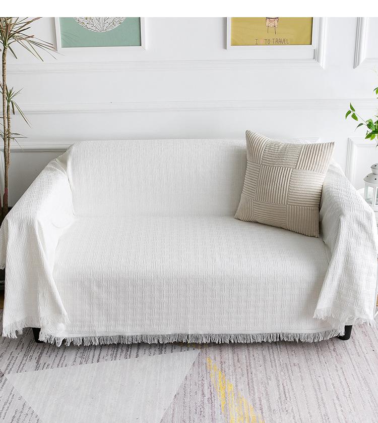 Однотонный универсальный чехол для дивана «Крестики-нолики», тканевое полотенце для дивана, вязаное утолщенное жаккардовое одеяло