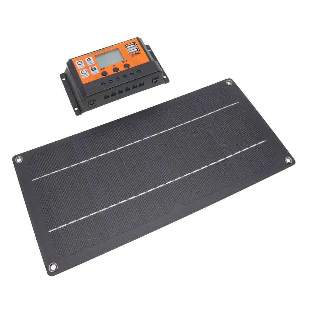 Комплект контроллера солнечной панели 60 Вт Монокристаллический кремниевый зарядник для солнечной панели 12 В 24 В 100 А контроллер