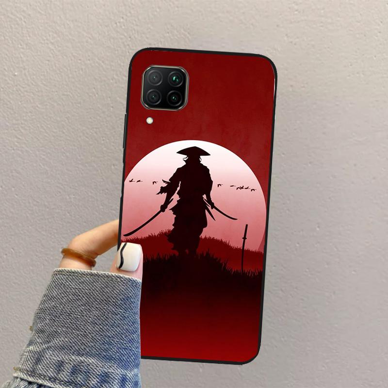 Japan Ninja Samurai Red Sun For Huawei Nova Y70 Y90 Y60 Y73 Y72 Y61 Y91 12s 12i 11i 8i 9 10 SE P40 Lite P60 P30 Pro Case