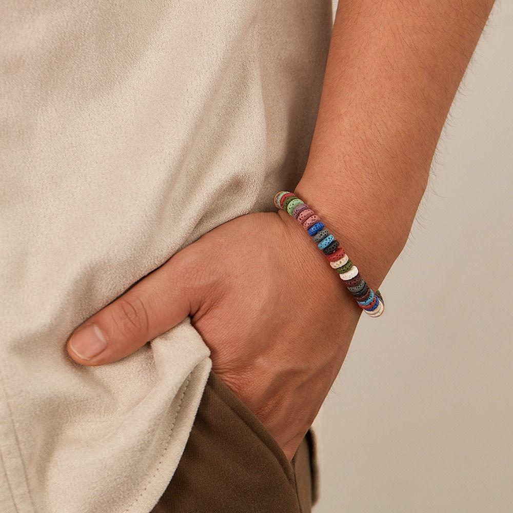 Fashion Forever Bracelet Ornament Volcano Stone Bracelet Waterproof Colored Hand Chain Accessories