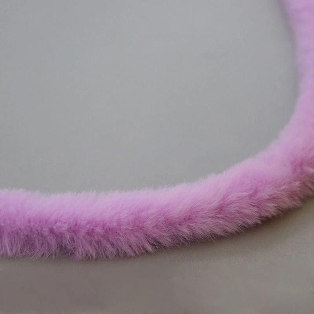 Handmade Wool Tops Fluffy Trim 1M Artificial Fur Stripe Decoration Faux Fur Ribbon Tape
