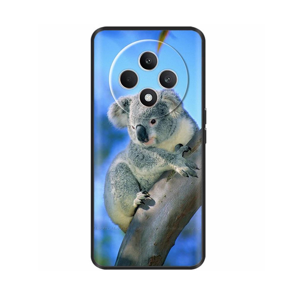 Чехол для Oppo Reno12 F CPH2687 Чехол Милое Сердечко Мягкий Черный Силикон Защитные Чехлы для Reno 12F Reno12F 5G 2024 Fundas