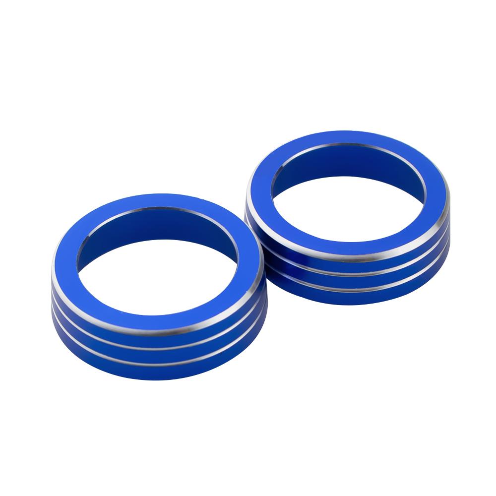 2Pcs/Set Replacement AC Climate Control Ring Knob Trim Cover for Honda Civic 2016 - 2019 Aluminum Car Decor Car Accessories