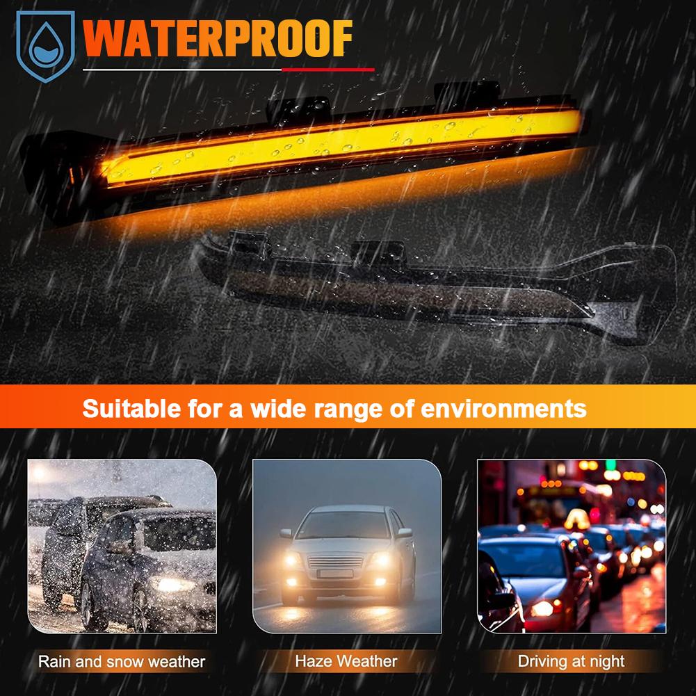 2 Pcs Dynamic LED Turn Signal Light Mirror Indicator Light for VW Golf 7 2012-2018