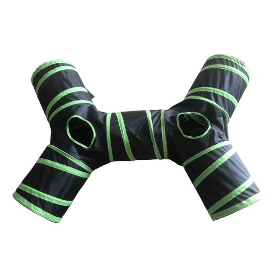 Игрушка Труба-Туннель для Домашних Кошек 5-ходовой/3-ходовой/S-образный Складной Игровой Туннель с Интерактивным Окошком для Котят Щенков Кроликов