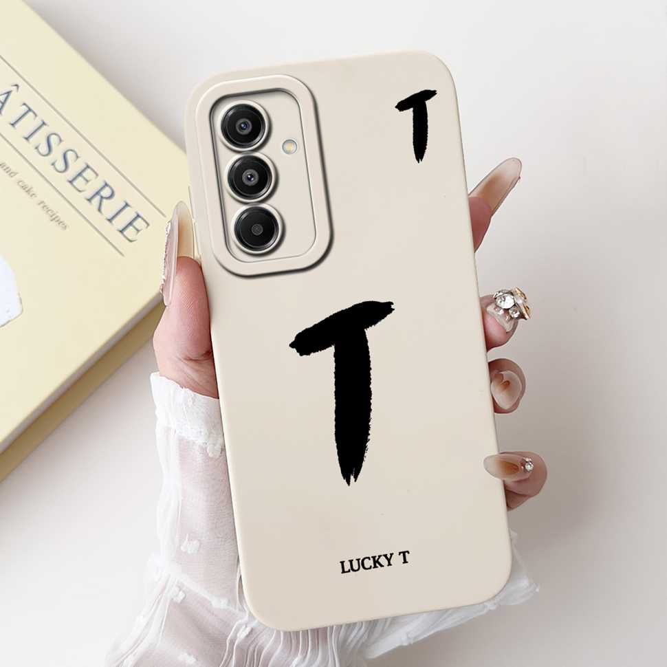 For Samsung Galaxy A17 4G Case New Lucky Letters A-Z Soft Silicone Back Cover For Samsung a17 A17 4G 5G 2025 Phone Cases Bumper