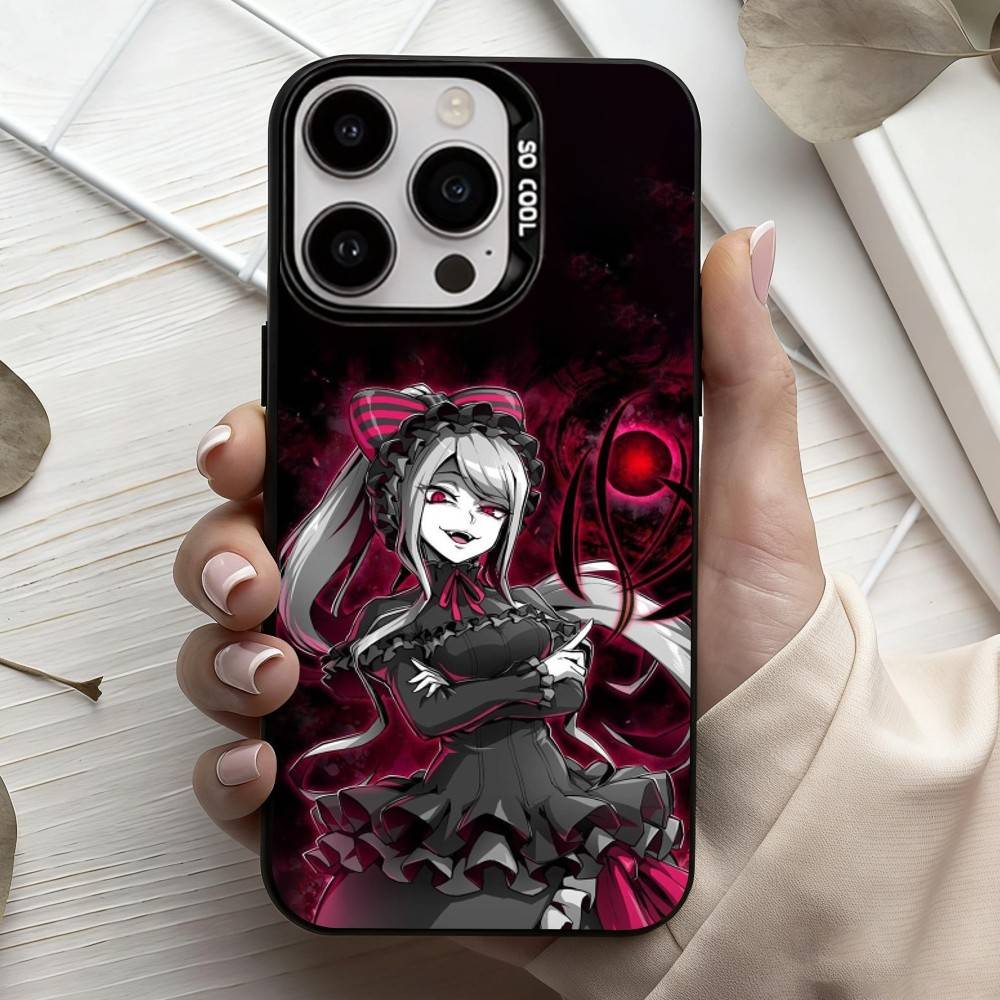 Чехол для телефона Anime O-Overlord-D для iPhone17,16,15,14,13,12,11 Plus,Pro Max Черный Конфетный Посеребренный Чехол