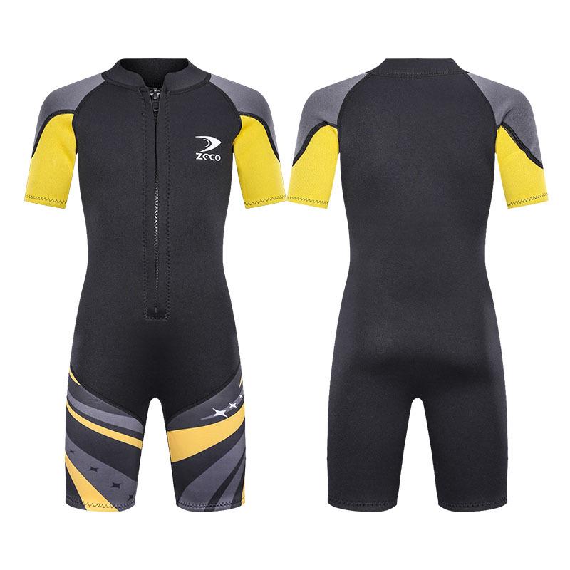 Детский короткий гидрокостюм из неопрена 3/2 мм для мальчиков и девочек Короткий гидрокостюм для каяка и серфинга