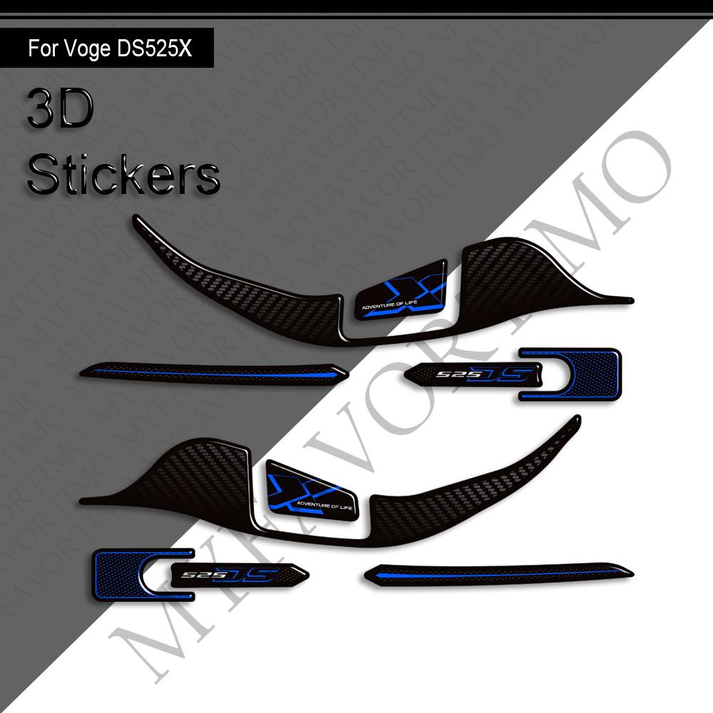 For VOGE 525 DSX DS525X DS525 X DS 525X Adventure Tank Pad Gas Fuel Oil Protector Stickers Decals Fairing Fender Handguard