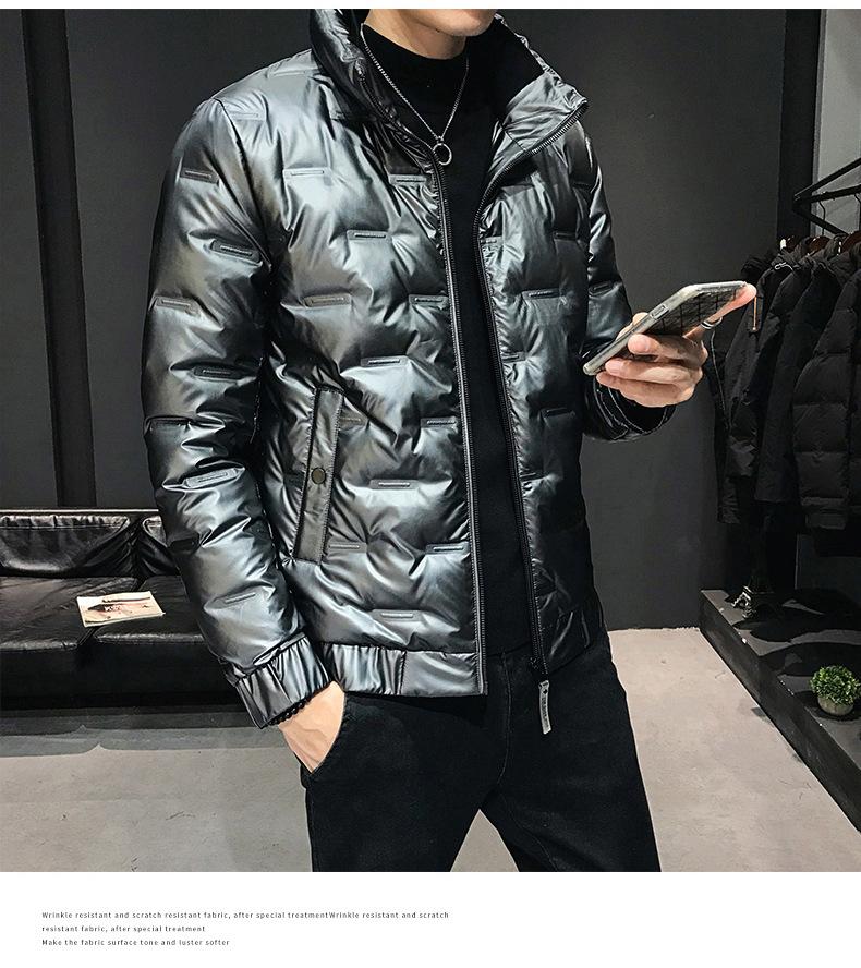 Мужская короткая куртка-пуховик, новая утолщенная модная зимняя теплая красивая куртка-пуховик с капюшоном белого цвета