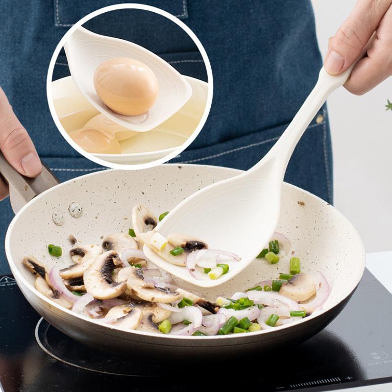 Силиконовая ложка многофункциональная удобно держать нескользящая круглая ручка большая кухонная утварь ложка для перемешивания силиконовая посуда совок