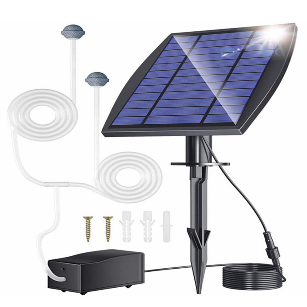 Fish Tank Aerator Oxygen Pump Solar Aerator With Three Modes Portable Pond Bubbler Fish Tank Oxygenator For Hydroponic Plants