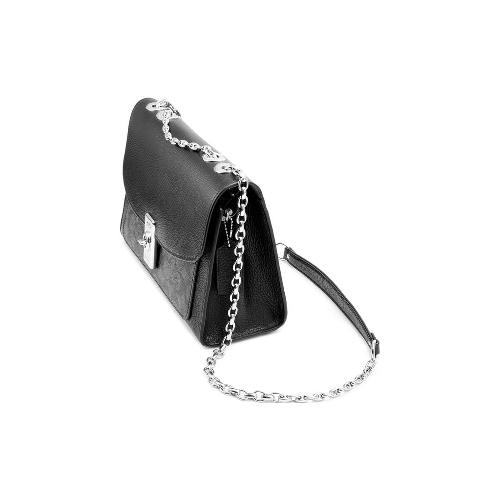 New COACH Lane Cow Leather Crossbody Bag Shoulder Bag Women's Black CC330-SVTSQ