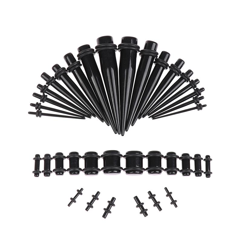 36Pcs Ear Gauge Taper And Plug Stretching Kit Ear Flesh Tunnel Expansion 14G-00G