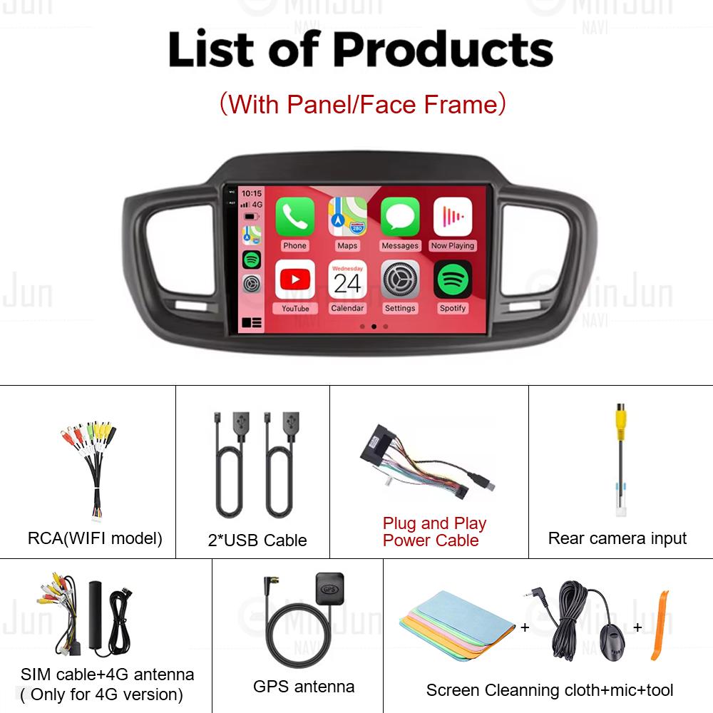 Android 14 Автомобильное радио для Kia Sorento 3 2014 - 2017 стерео GPS навигация Carplay Мультимедиа BT Видеоплеер DSP Нет 2 din DVD