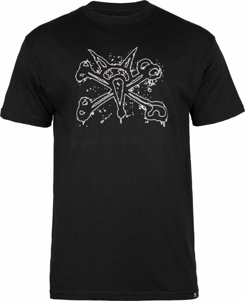 Powell Peralta BONES INK Skateboard T Shirt BLACK w/WHITE Logo Unisex T-Shirt