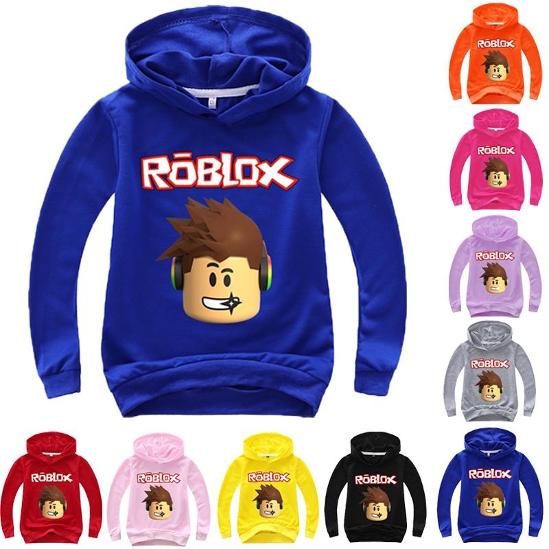 Roblox Cartoon Childrens Print Hoodie Sweater Long Sleeve Fashion Tops Pullover