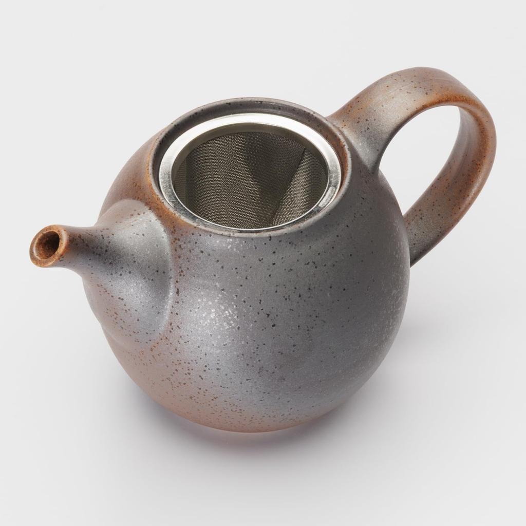 Мино-яки примерно 500 мл черный Сигараки сделано в чайнике, вместимость, стиль, Япония, 500-06