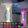 Smart Motion Sensor Night Light Magnetic Changing Color Changing Bedside Lamp Adjustable LED Light for Bedroom Living Room