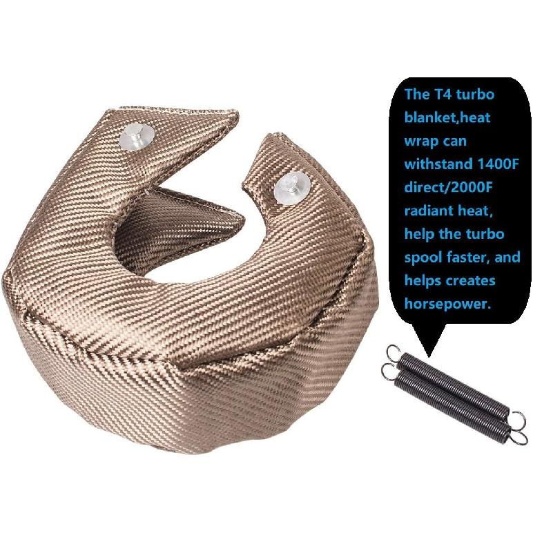 T4 Titanium Turbo Blanket Heat Shield Charger Cover Wrap For T4 GT40 GT42 GT45 With Locking Springs,Cover Fiberglass Turbo Charger Cover Heat Shield
