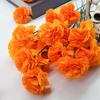 10/20Pcs 5cm Orange Marigold Flower Heads With Stems Silk Artificial Flowers for Home Room Wedding Party Halloween Decoration