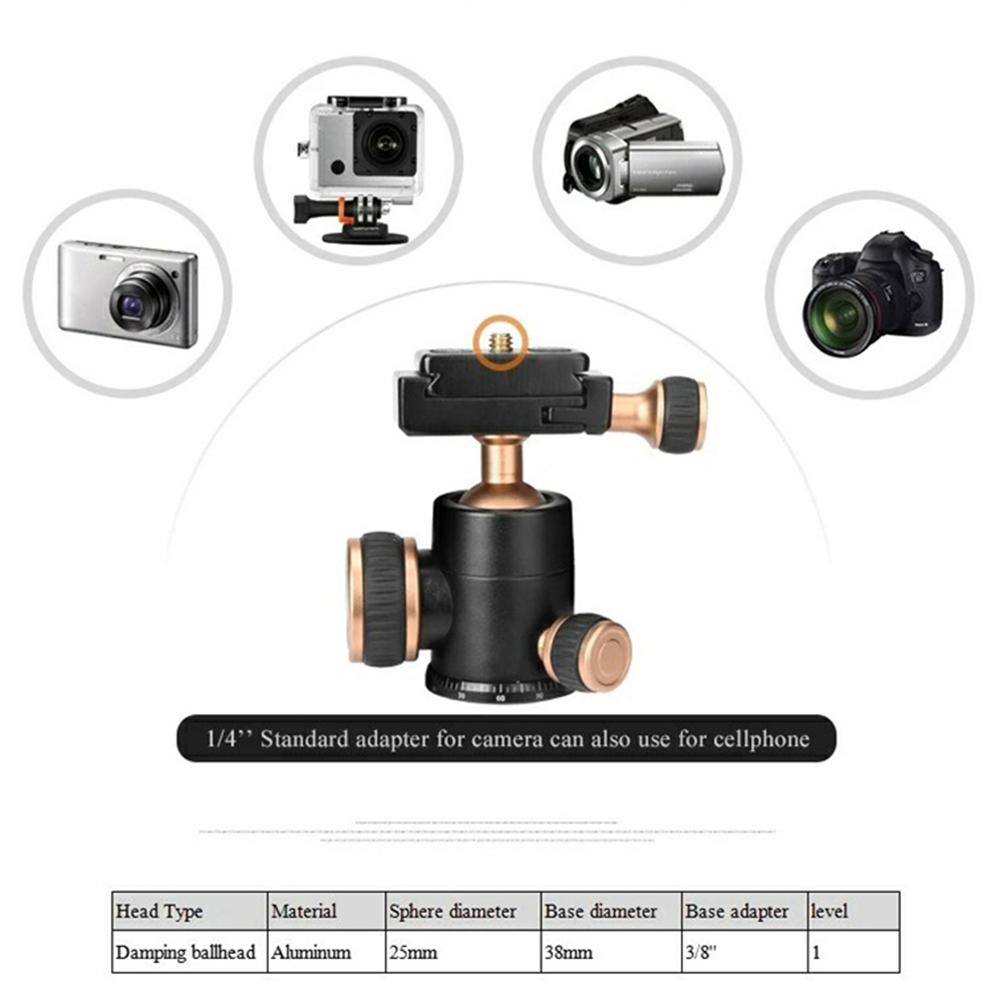 QZSD Q166 21-55 см Регулируемая высота CNC Алюминиевый сплав Мини Настольный штатив со сферической головкой