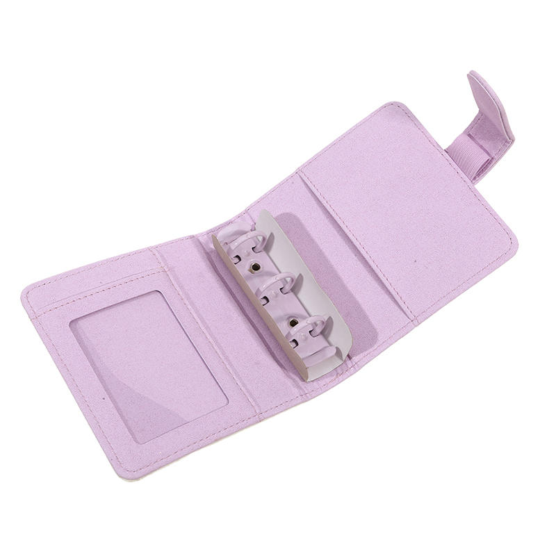 1PC PU 3-Hole Card Collection Book Цветной альбом с отрывными листами для хранения фотографий Почтовая открытка Сортировочный буклет