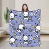Pochacco Dog Pattern Blanket Cartoon  Plush Throw Blankets Airplane Travel Printed Soft Warm Bedsprea
