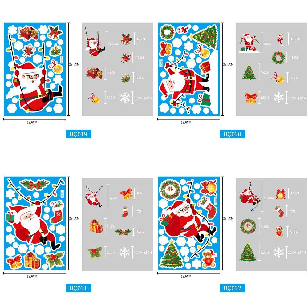 Новогодний снеговик Рождественский дом Санта Клаус Украшение окна Наклейки на окна Рождественские наклейки