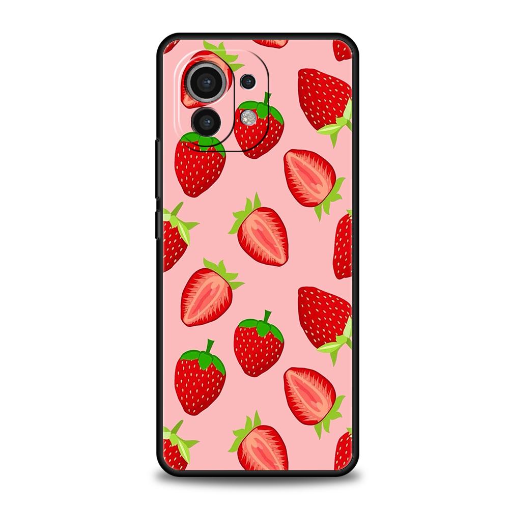 Чехол для телефона для Xiaomi 15 14 13 12 Lite 14T 13T 12T Pro Poco X7 X6 X5 X4 X3 NFC F7 Ultra F6 Pro Cover Фруктовый сок Цветочный узор