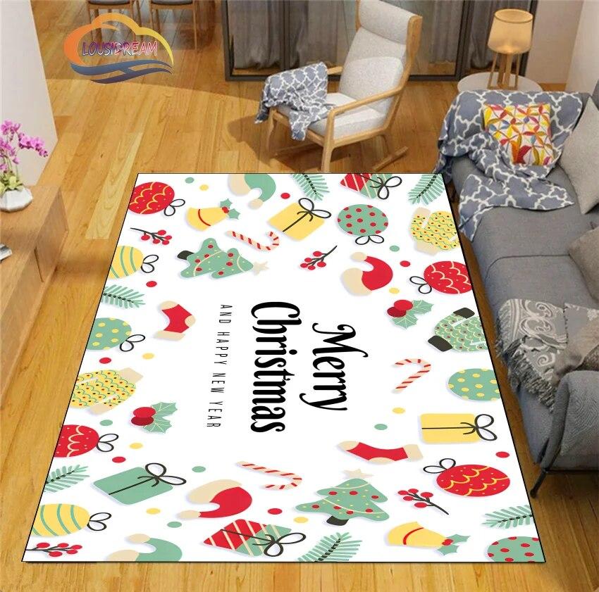 Рождественские коврики с 3D принтом, ковер, модный коврик для спальни, гостиной, офиса, детей, домашний декор