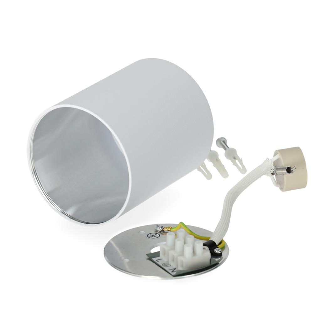 Ceiling light fixture 1xGU10 round IP44 white