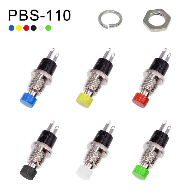 5PCS 7MM Momentary Push Button Switch PBS-110 Press The Reset Switch on Off Push Button Micro Switchs Normally Closed NO or NC Switches Oil Pressure