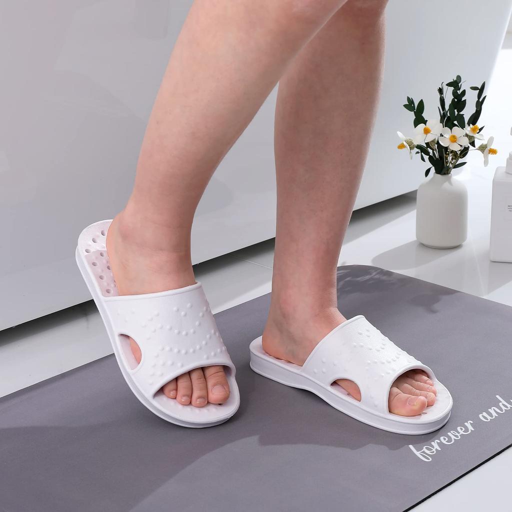 Fashion Crestar Women's Summer Shower Shoes Fashion Open Toe Quick Drying Slippers With Arch Support Light Beach Sandal With Drain Holes