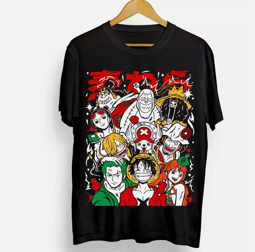 Luffy Sauron ONE PIECE T-shirt European Summer Print Two-dimensional Men's Summer New Men's and Women's Streetwear