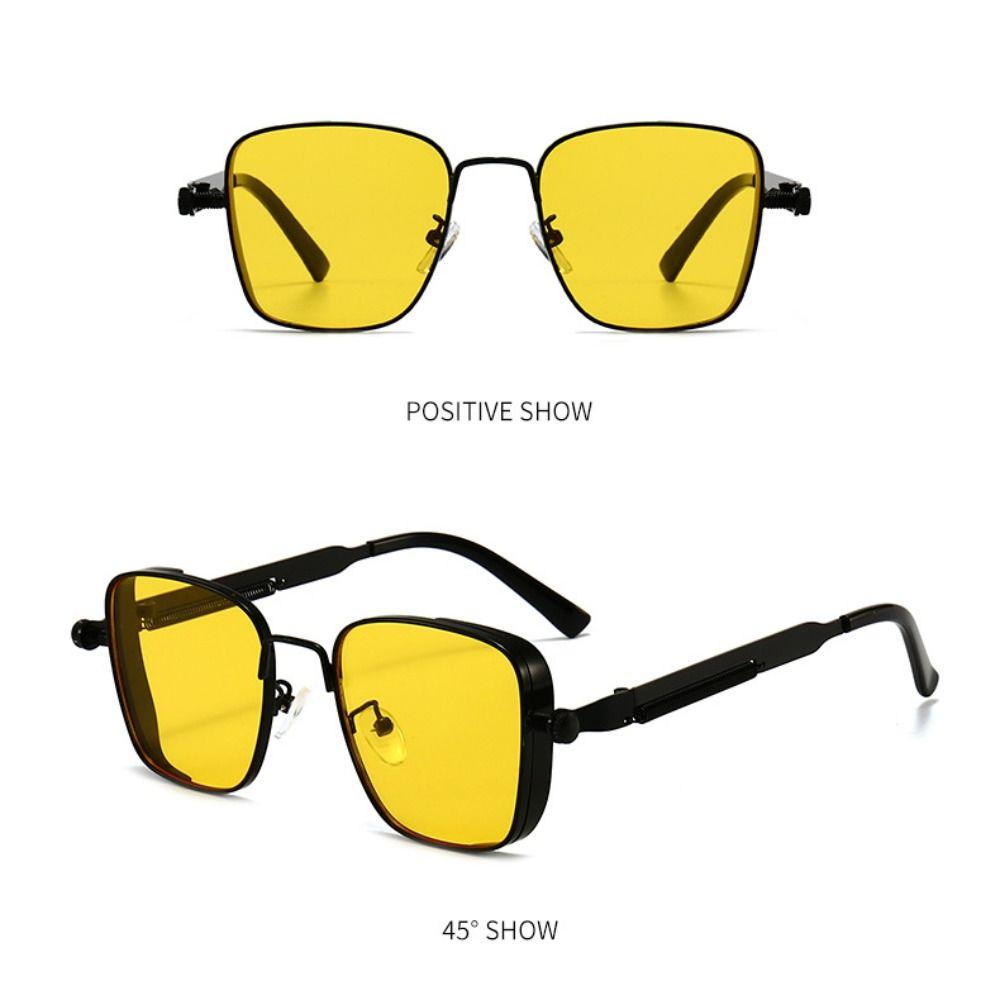 Панк Ретро Солнцезащитные очки Анти-УФ 400 Очки Летние Черные Очки для женщин мужчин