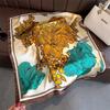 Модные квадратные платки женский шаль цветочный шелк имитация шелка атлас фуляр шарф женская бандана 70*70см шали для дам