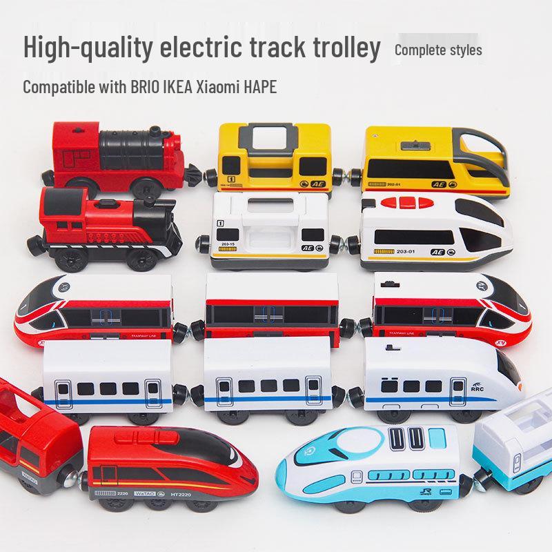 Магнитный Электрический Паровозик Игрушка для Детей - Совместим со Всеми Деревянными Дорожками