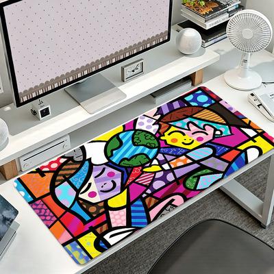 RRomero BBritto Art Mouse Pad Fashion Large NonSlip Lockedge Desktop Computer Desk Mat Keyboard Mousepad Office Gamer Student