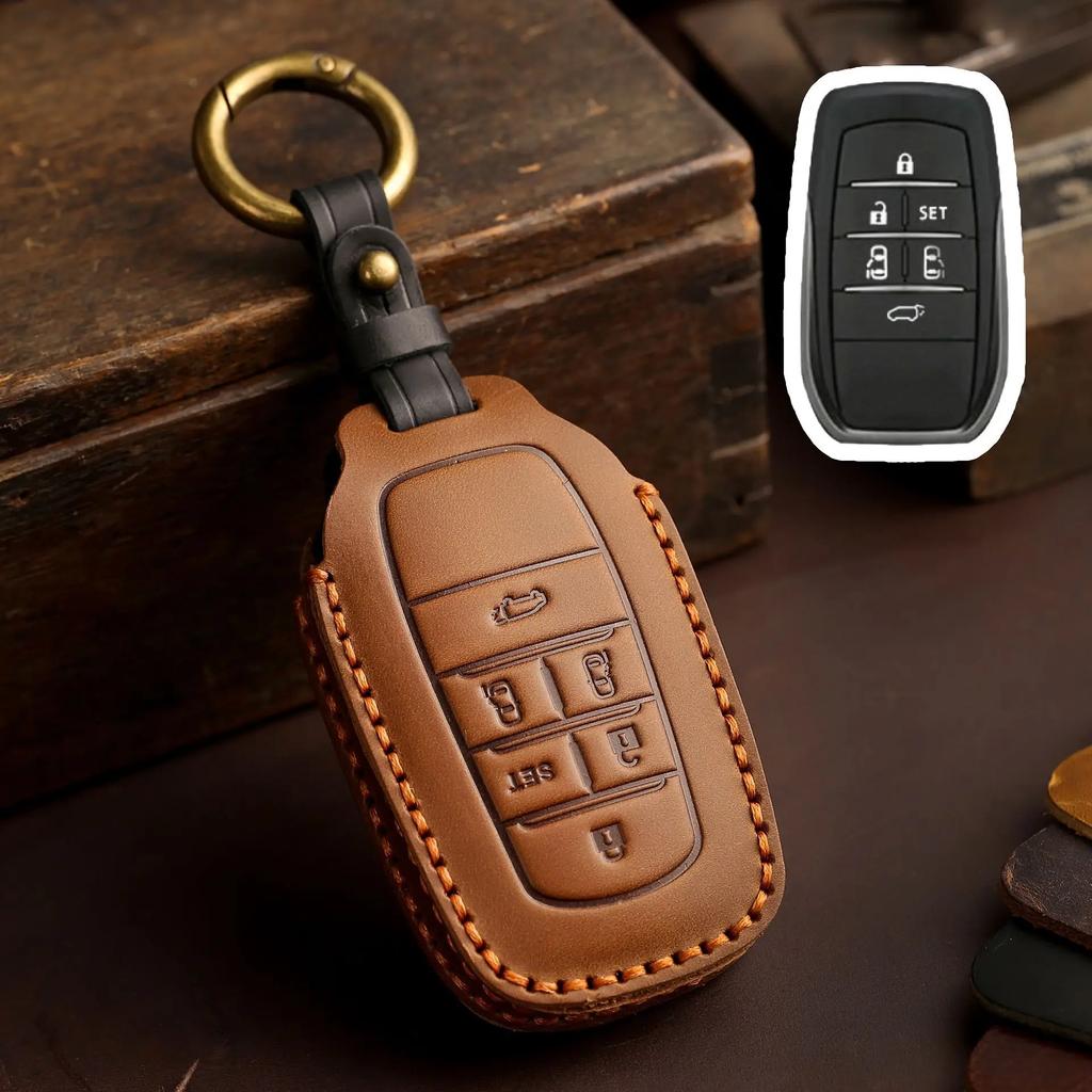 Для TOYOTA Sienna RAV4 VENZA Mirai Гибридные Автомобили Alphard PREVIA Voxy Keyless Go Брелок Кожаный Чехол для Автомобильного Ключа Набор Брелков