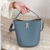 Cowhide Shoulder Crossbody Women's Bag Women's Bucket Mother Simple Tote Bag Student Commuter Bag Genuine Leather Portable