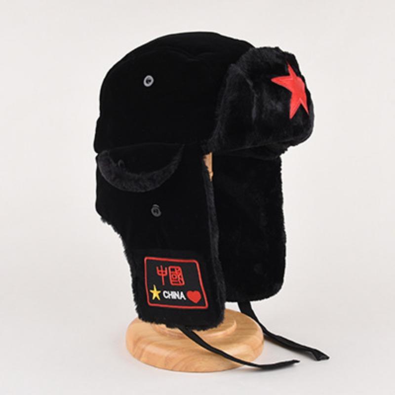 Шапка Thunderbird для мужчин, зимняя, теплая, детская, хлопковая, детская, для езды на велосипеде, красная, с пентаграммой, толстая, для холодной погоды