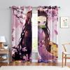 Японская классика - кровавые аниме узоры напечатанные шторы, анимация, спальня, детская комната кармашки декоративные шторы