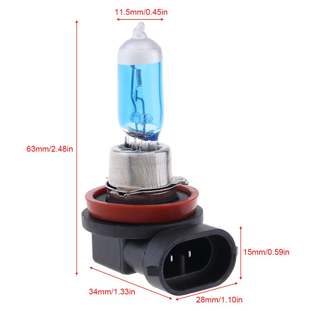 2pcs 12V 6000K White Light Super Bright Car Xenon Halogen Lamp Auto Front Headlight Fog Bulb