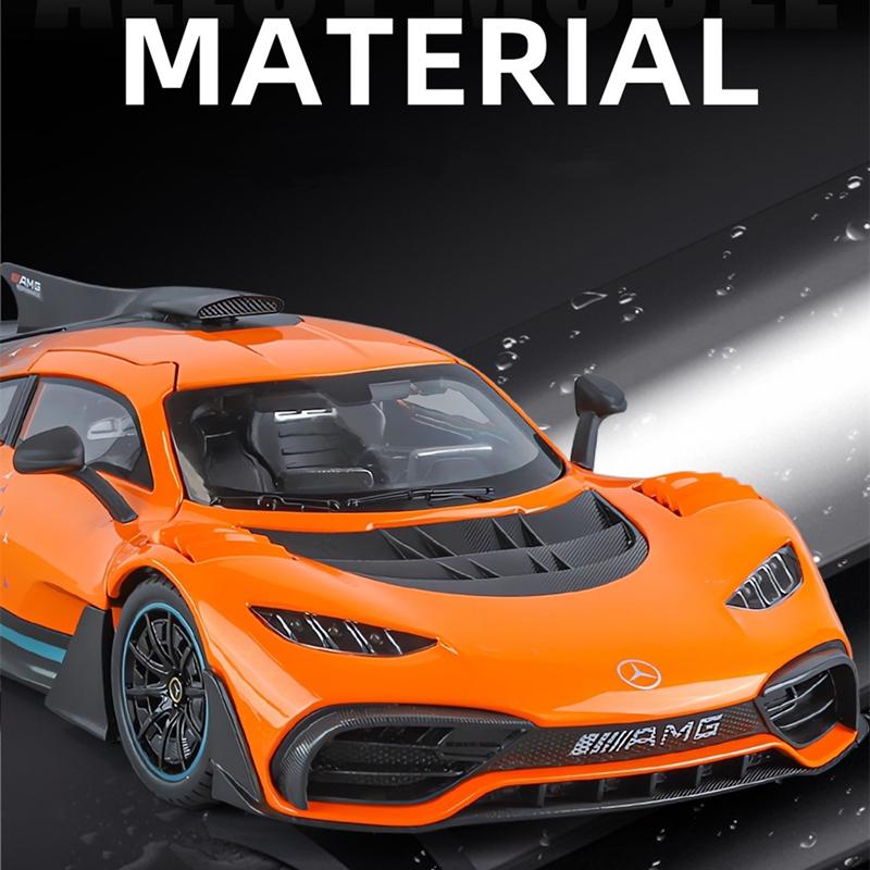 1/18 масштаб Benzs One Alloy Sports Car Model Diecasts Metal Concept Racing Vehicles Car Model Sound and Light Simulation Kids Toys Gift