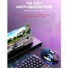 Игровая клавиатура Mini Usb для одной руки, ультратонкая проводная клавиатура с подсветкой для одной руки для ноутбука, настольного ПК, смартфона