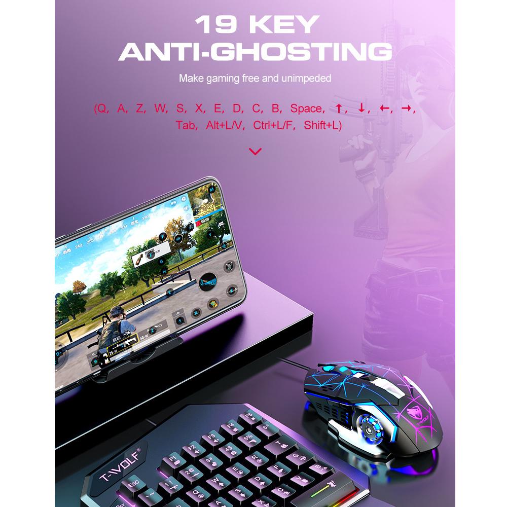 Игровая клавиатура Mini Usb для одной руки, ультратонкая проводная клавиатура с подсветкой для одной руки для ноутбука, настольного ПК, смартфона