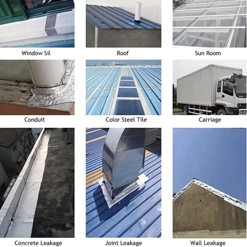 1 рулон водонепроницаемой ленты, термостойкая алюминиевая фольга, утолщенная бутиловая лента, для заделки трещин на стенах, бассейнах, крышах, воздуховодах, герметичная