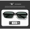 Мужские полуободковые квадратные перфорированные хрустальные солнцезащитные очки с солнцезащитным козырьком на верхнем винте